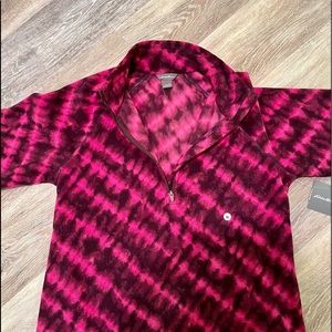 Eddie Bauer fleece zip up pull over size medium